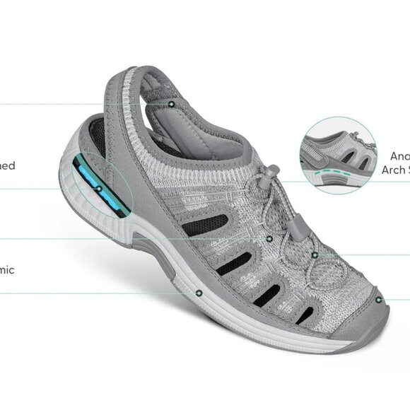 Orthofeet Women's Sandals Size 9.5 Comfort Laguna Fisherman Padded No Tie Arch - Picture 12 of 12